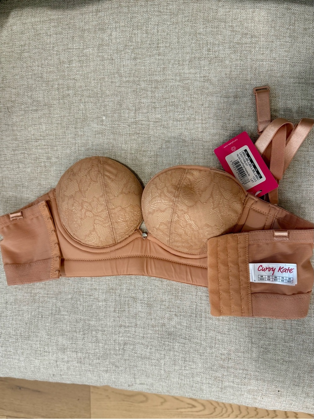 Nude Lace Strapless Bra